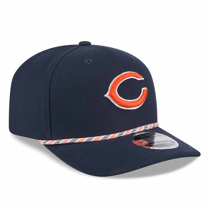 Chicago Bears New Era Navy Bear Face 9SEVENTY Stretch Snap Multi Rope Adjustable Cap