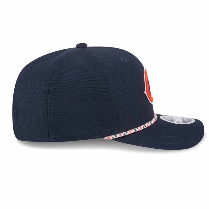 Chicago Bears New Era Navy Bear Face 9SEVENTY Stretch Snap Multi Rope Adjustable Cap