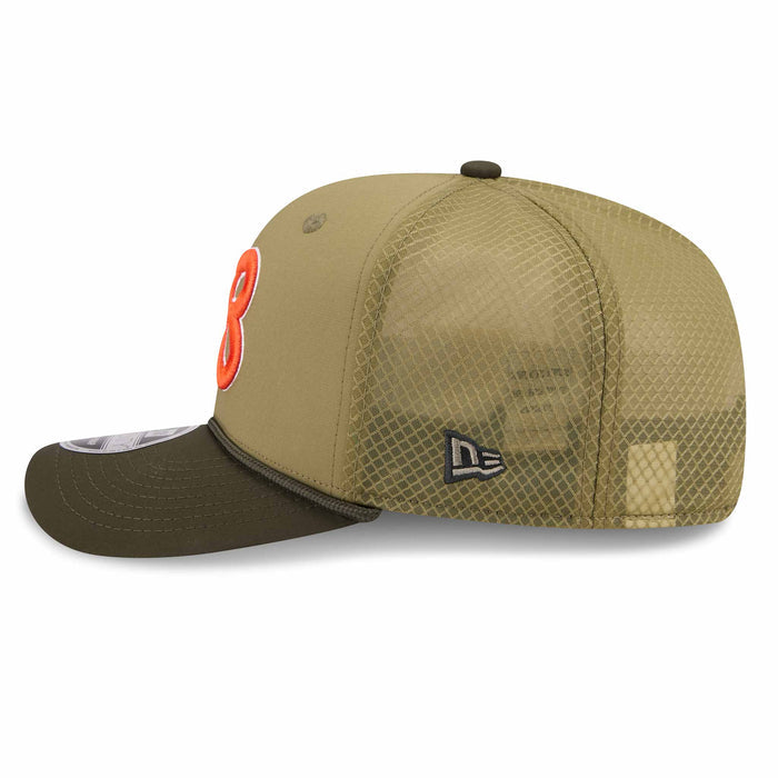 Chicago Bears New Era Salute To Service B Logo 9SEVENTY Stretch Snap Adjustable Cap