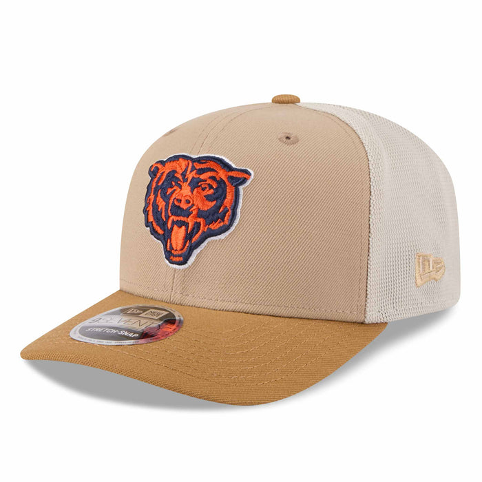 Chicago Bears New Era Two Tone Cream 9SEVENTY Stretch Snap Trucker Adjustable Cap