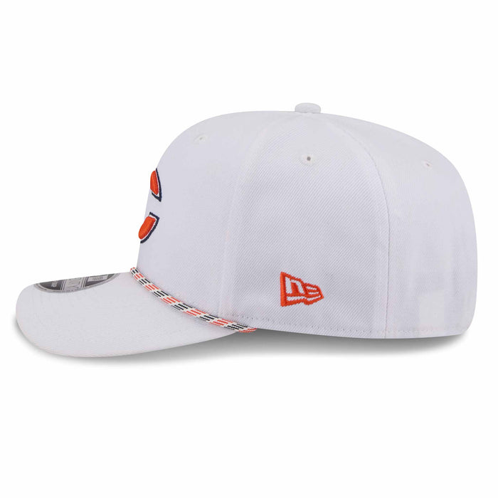 Chicago Bears New Era White Bear Face 9SEVENTY Stretch Snap Rope Adjustable Cap