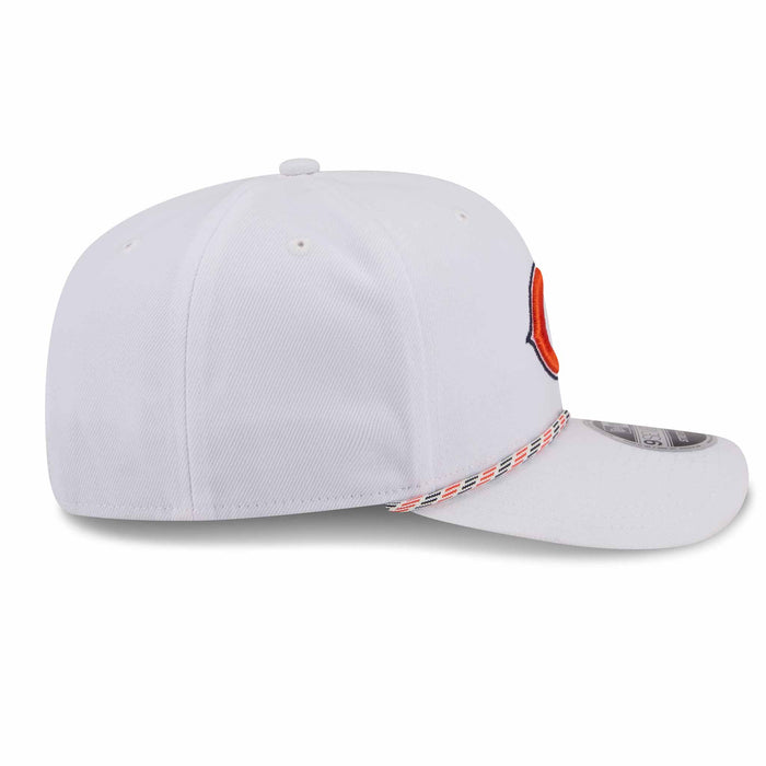 Chicago Bears New Era White Bear Face 9SEVENTY Stretch Snap Rope Adjustable Cap