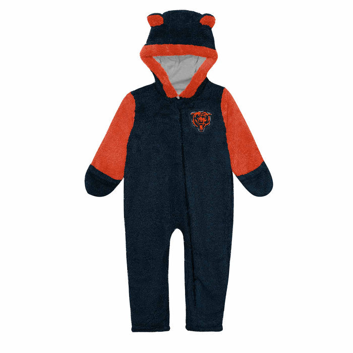 Chicago Bears Newborn Stay Napping Teddy Fleece Creeper Onesie