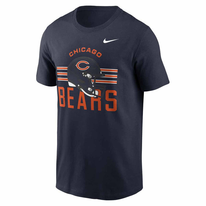 Chicago Bears Nike Striped Helmet Essential Tee Shirt