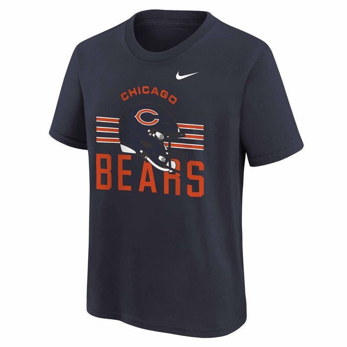 Chicago Bears Youth Nike Velocity Helmet Short Sleeve T Shirt