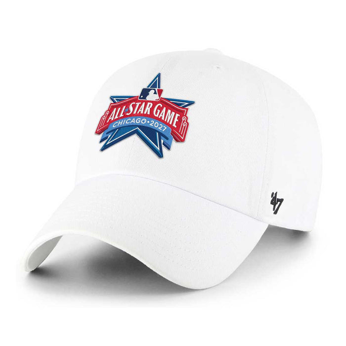 Chicago Cubs 47 Brand 2027 All Star Game Logo White Clean Up Adjustable Cap
