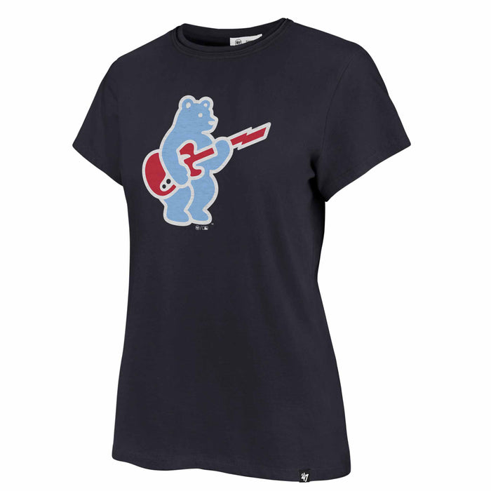 Chicago Cubs 47 Brand Women's Blues Rock Bear Navy Franklin T-Shirt