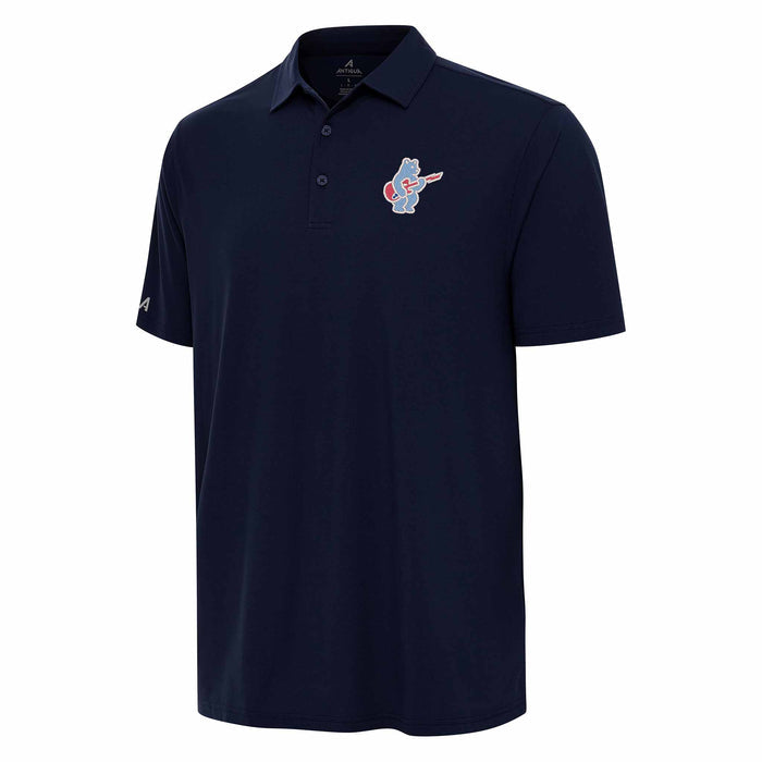 Chicago Cubs Antigua Blues Rock Bear Logo Navy Blue Era Polo Shirt