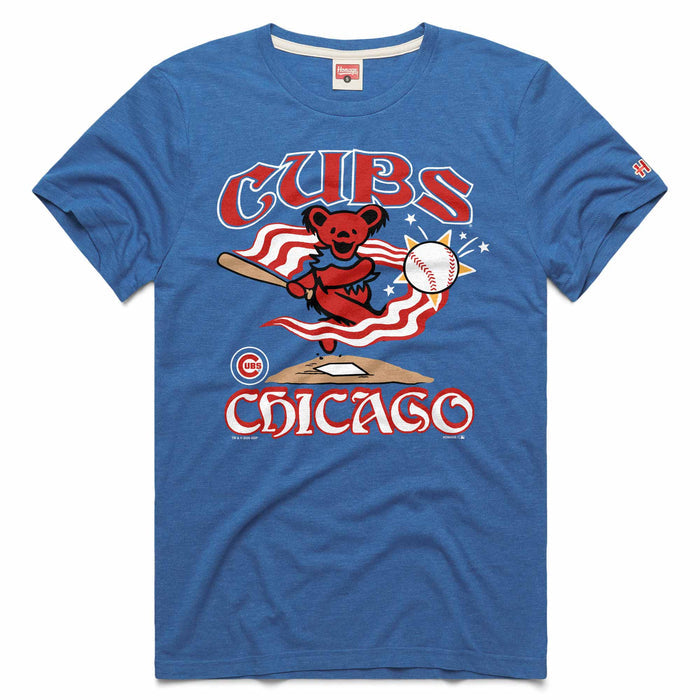 Chicago Cubs Grateful Dead Americana Bear T Shirt