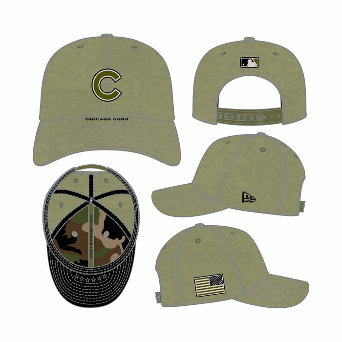 Chicago Cubs New Era 2026 Armed Forces Day 9SEVENTY Stretch Fit Adjustable Cap