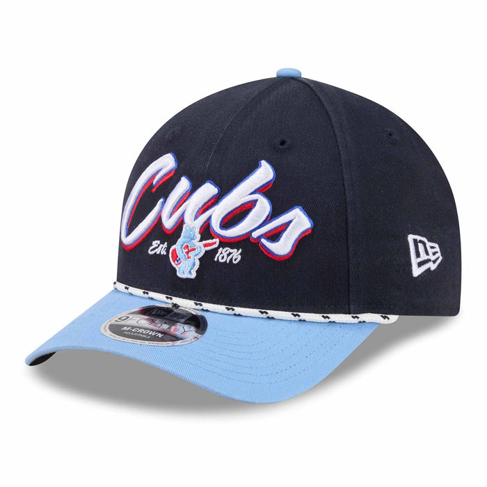 Chicago Cubs New Era Team Loyal Rope 9FORTY Snapback Adjustable Cap