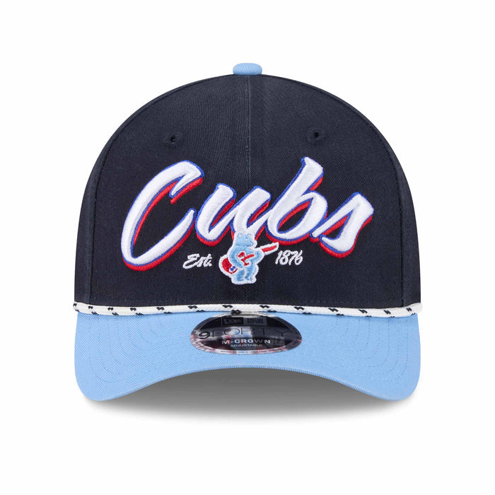 Chicago Cubs New Era Team Loyal Rope 9FORTY Snapback Adjustable Cap