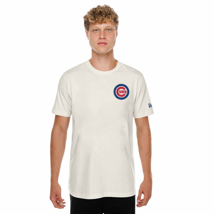 Chicago Cubs New Era World Famous Two Sided Screened Hot Dog T Shirt