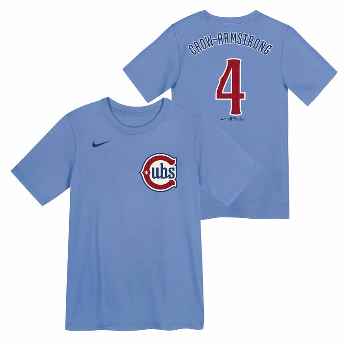 Chicago Cubs Pete Crow Armstrong Nike Pre School Alternate Blues Name & Number T-shirt