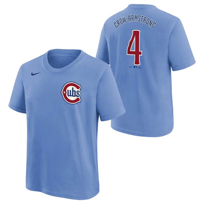 Chicago Cubs Pete Crow Armstrong Nike Youth Alternate Blues Name & Number T-Shirt