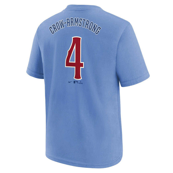 Chicago Cubs Pete Crow Armstrong Nike Youth Alternate Blues Name & Number T-Shirt
