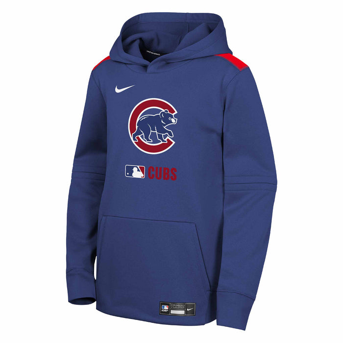 Chicago Cubs Youth 2025 Nike Authentic Collection Royal Blue Hooded Sweatshirt