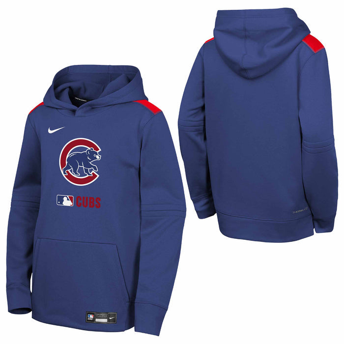 Chicago Cubs Youth 2025 Nike Authentic Collection Royal Blue Hooded Sweatshirt