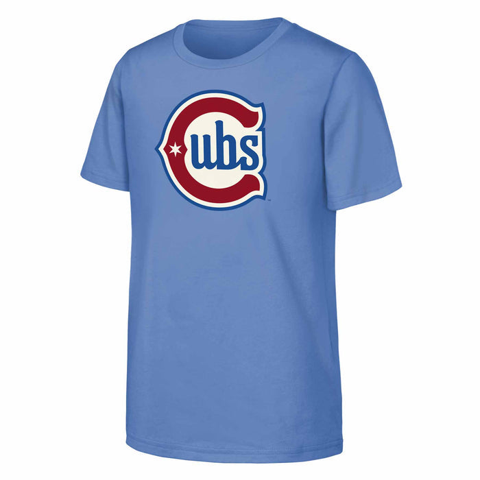 Chicago Cubs Youth Alternate Blues Logo Short Sleeve T-Shirt