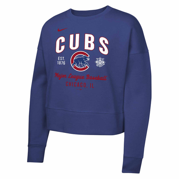 Chicago Cubs Youth Girls Nike Crewneck Fleece