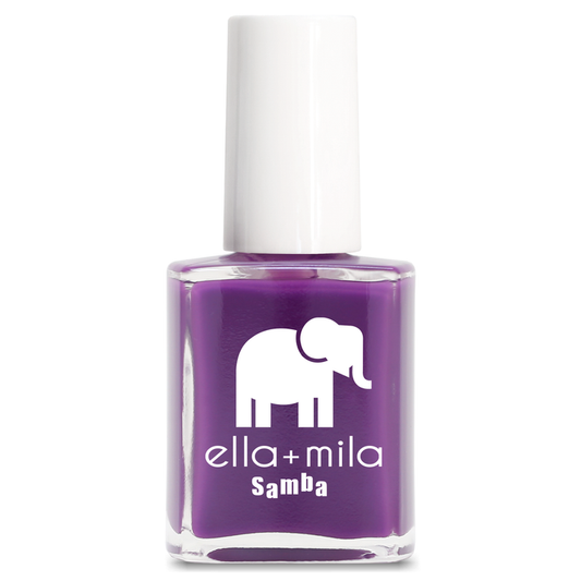 Chicha electric neon purple nail polish bottle – ella+mila