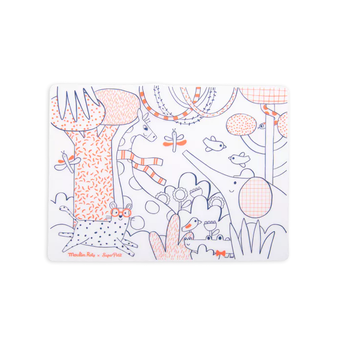 Moulin Roty - Colouring Set - Silicone Mat & 5 Markers - Les Toupitis - Lifestyle Cut 4