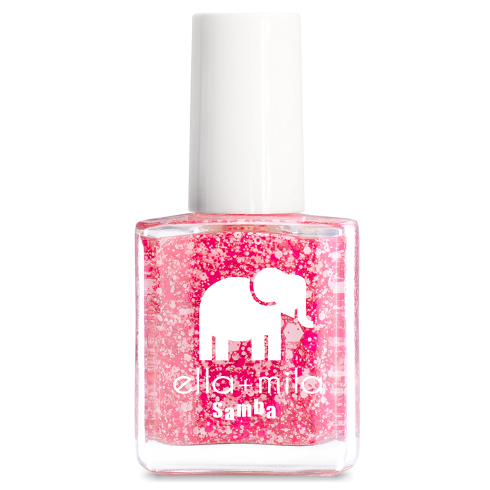 Congo Bongo pink confetti and glitter nail polish bottle – ella+mila