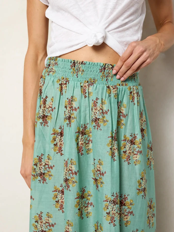 Cotton Skirt-In-A-Bag - Riviera Floral Aqua-view 6