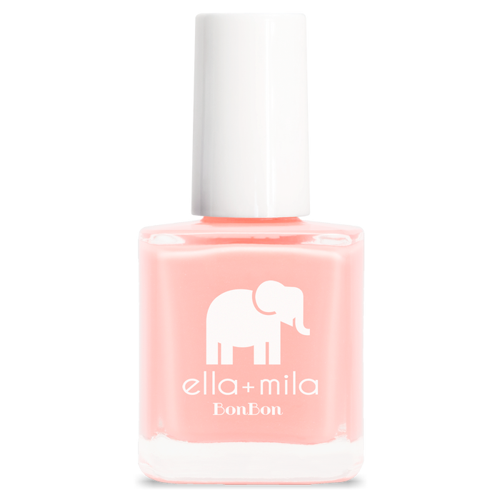 Creamsicle creamy peach pink nail polish bottle – ella+mila BonBon