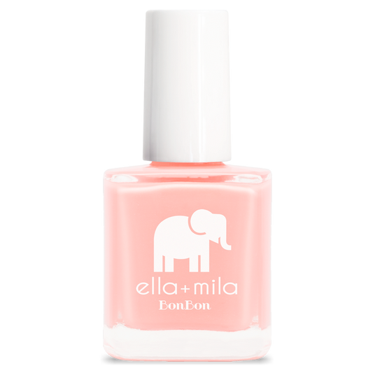 Creamsicle creamy peach pink nail polish bottle – ella+mila BonBon