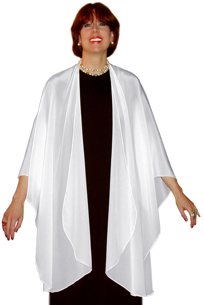 Crepe De Chine Silk Poncho