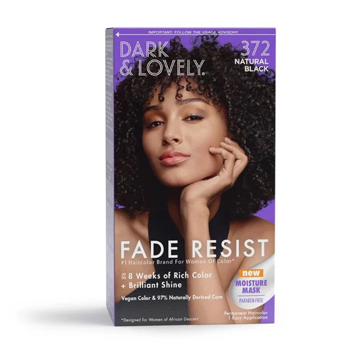Dark & Lovely Fade Resist Permanent Jet Black Hair Color 371