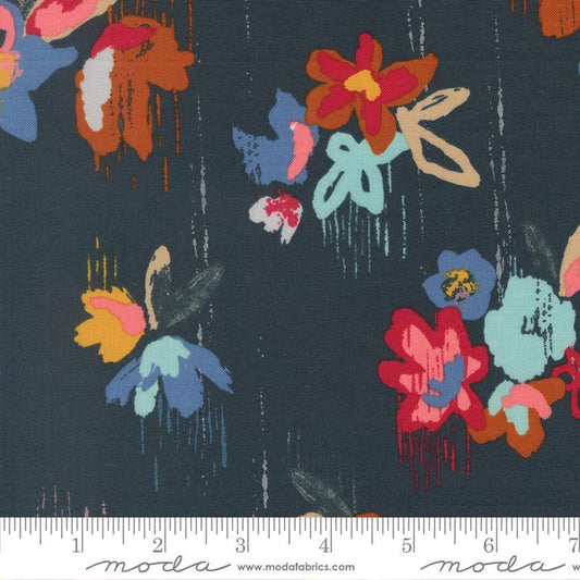 Deep Sea- Boho Haven Big Flowers- Fat Quarter