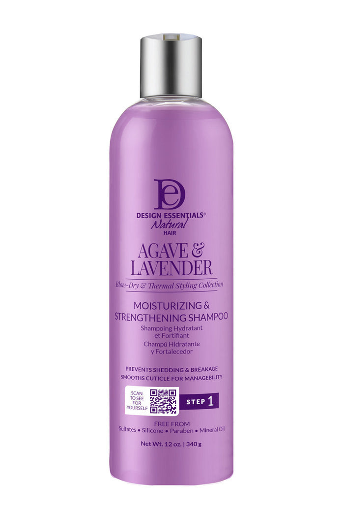 DESIGN ESSENTIALS Agave & Lavender Moisturizing & Strengthening Shampoo (12oz)⁠ ⁠