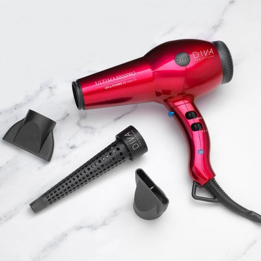 Diva Ultima 5000 Pro Dryer - Red