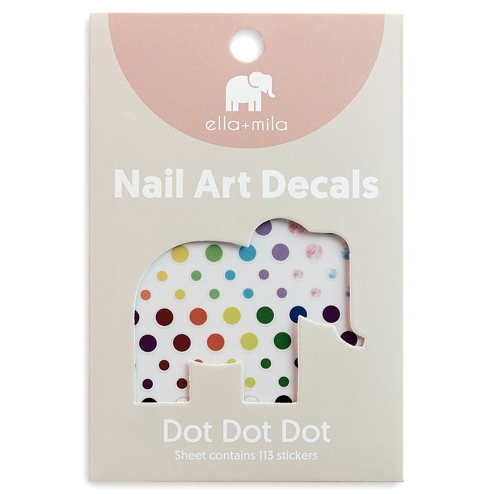 Dot Dot Dot polka dot nail art decals in packaging – ella+mila