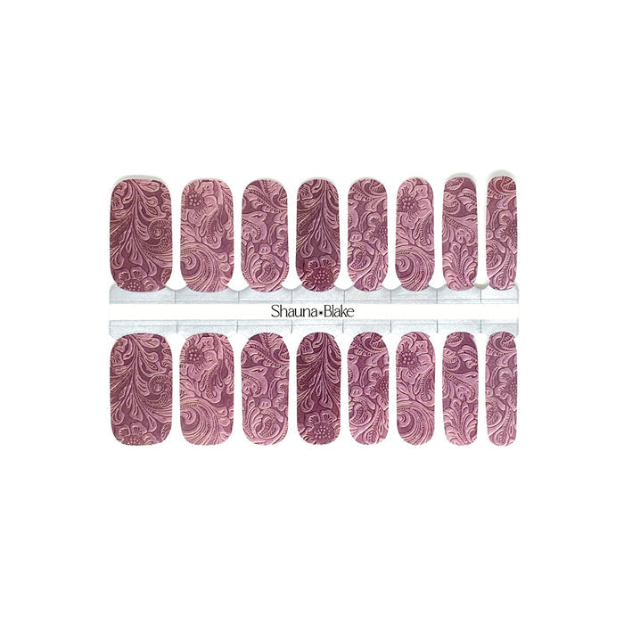 Dusty Rose Leather Exclusive Design Nail Wraps