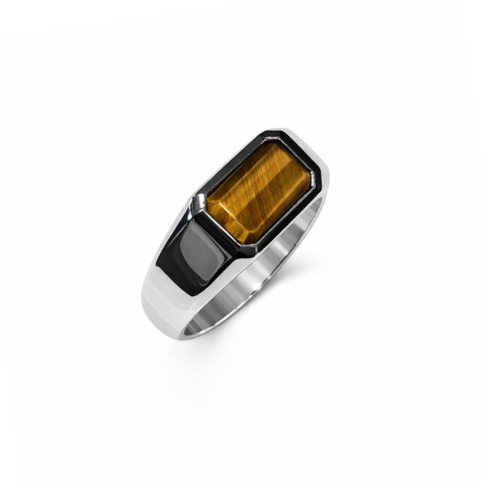 Element Series - Sterling Silver Natural Tiger Eye Ring