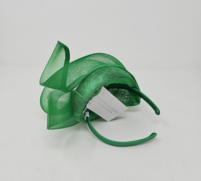 Emerald Green Mesh Stacked Net Hairband Fascinator