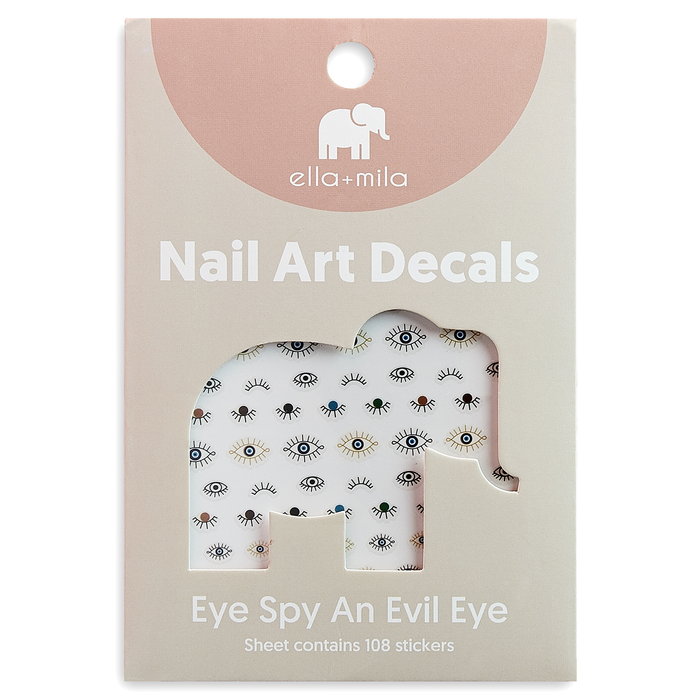 Eye Spy an Evil Eye evil eye nail art decals in packaging – ella+mila