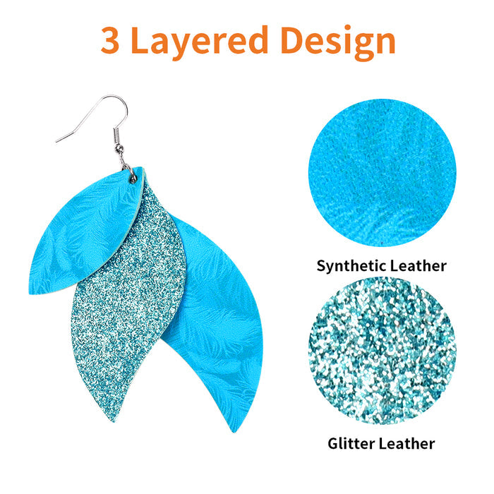 Fancy Flip Flops Faux Leather Teardrop Ear Bling Two Styles Available
