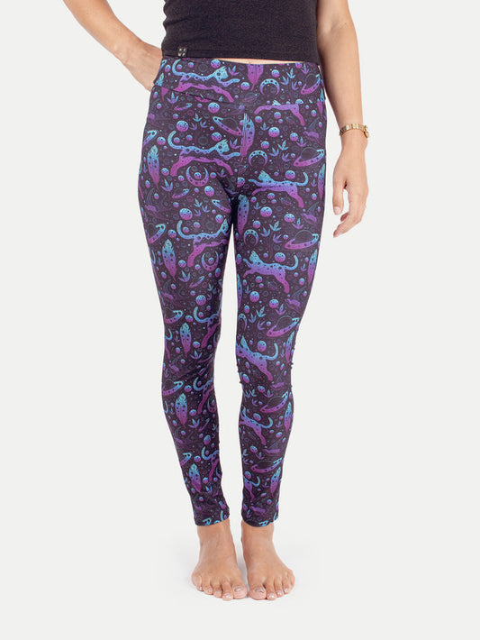 Festival Printed Leggings | Space Cats-Image 1