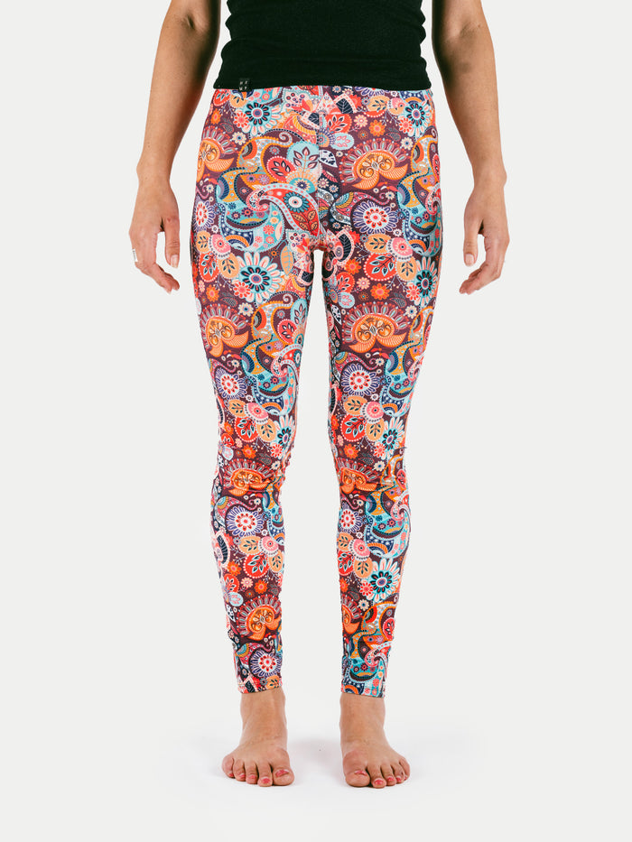 Festival Printed Leggings | Multi Paisley-Image 1
