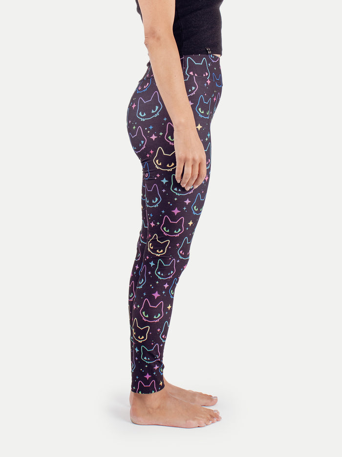 Festival Printed Leggings | Demon Cats-Image 2