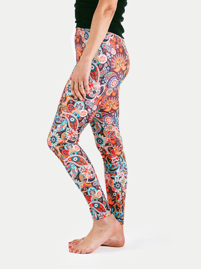 Festival Printed Leggings | Multi Paisley-Image 2