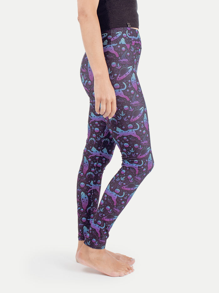 Festival Printed Leggings | Space Cats-Image 2