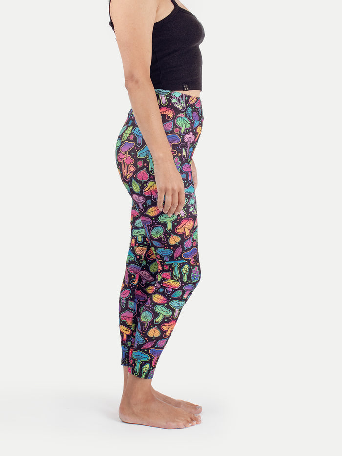 Festival Printed Leggings | Mushroom Psychedelic-Image 2