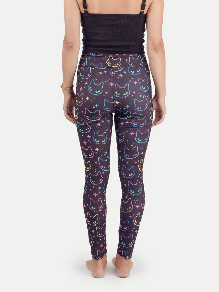 Festival Printed Leggings | Demon Cats-Image 3