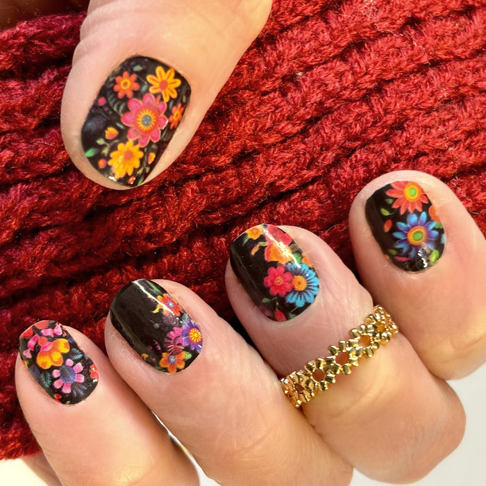 Fiesta Floral Exclusive Design Nail Wraps