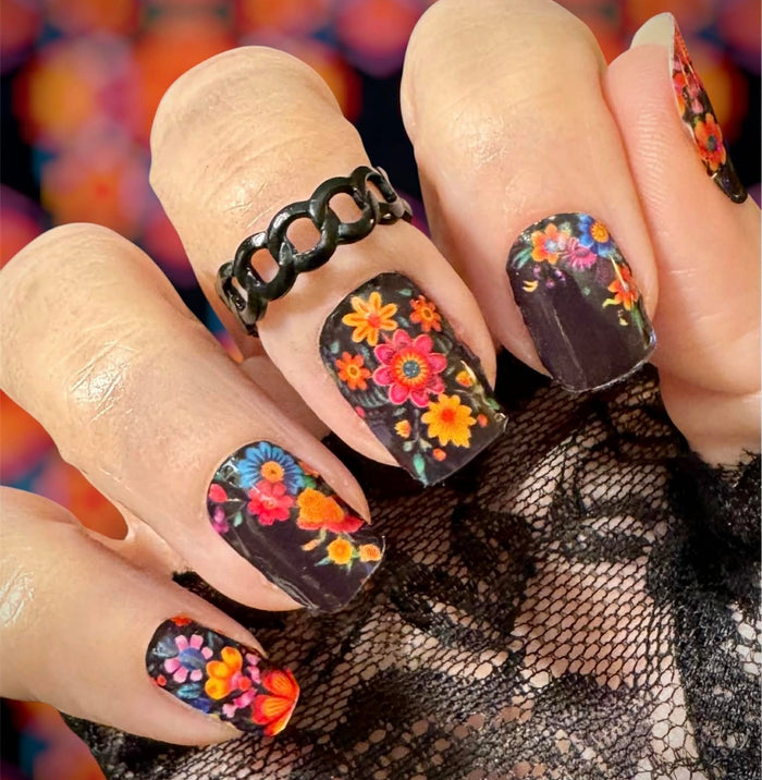 Fiesta Floral Exclusive Design Nail Wraps
